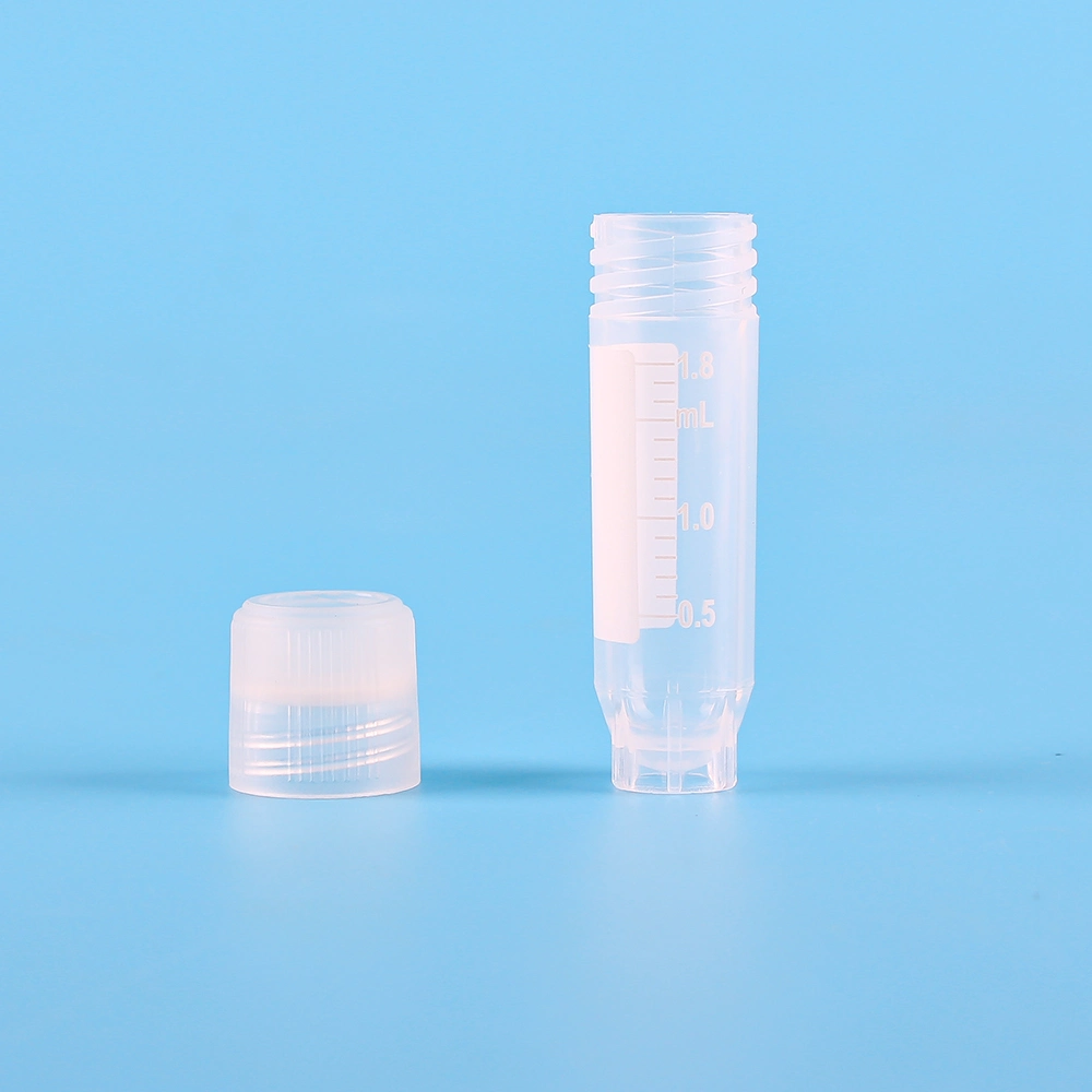 Laboratory Rnase Dnase Free Low Temperature Storage Tube Graduated 2ml Cryovials Cryogenic Vial with Screw Cap