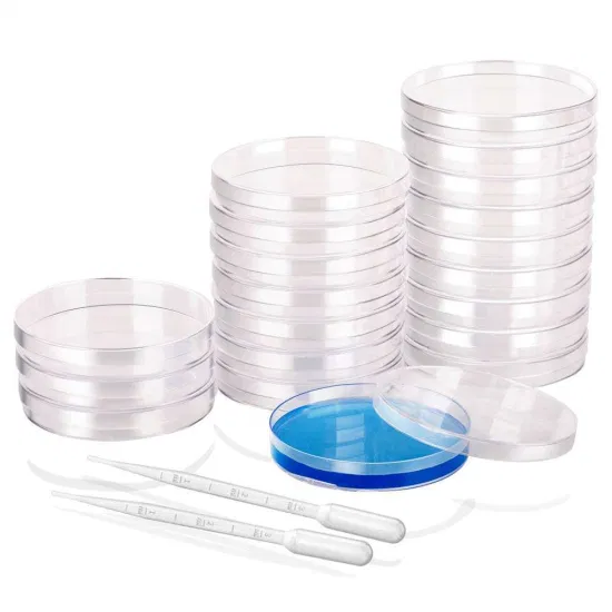 Пластиковый прозрачный Tc, обработанный крышкой, бактериальной чашкой, чашкой Петри для клеточной культуры